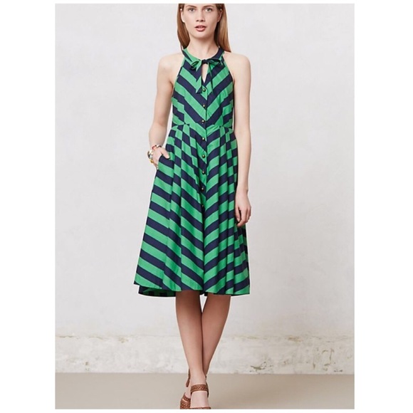 Anthropologie Dresses & Skirts - Anthropologie Girl From Savoy Emerald Ripple Dress